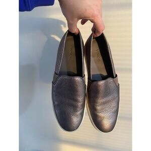 Vince Blair metallic leather sneakers size 8.5 bronze